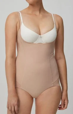 YSABEL MORA Body|Bielizna Wyszczuplająca - odeujące body daskie z otwarty biuste czarne 19621