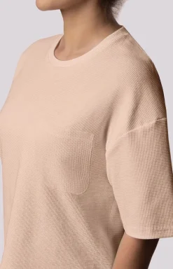 Damskie Mona Piżamy Bawełniane|Piżamy Damskie Krótkie - bawełniana piżama damska beżowa Cozy Short Sleeve Plus Size