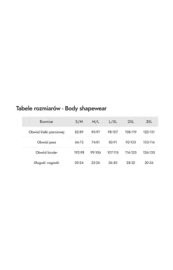 Mona body damskie modelujące czarne Shapewear Plus Size