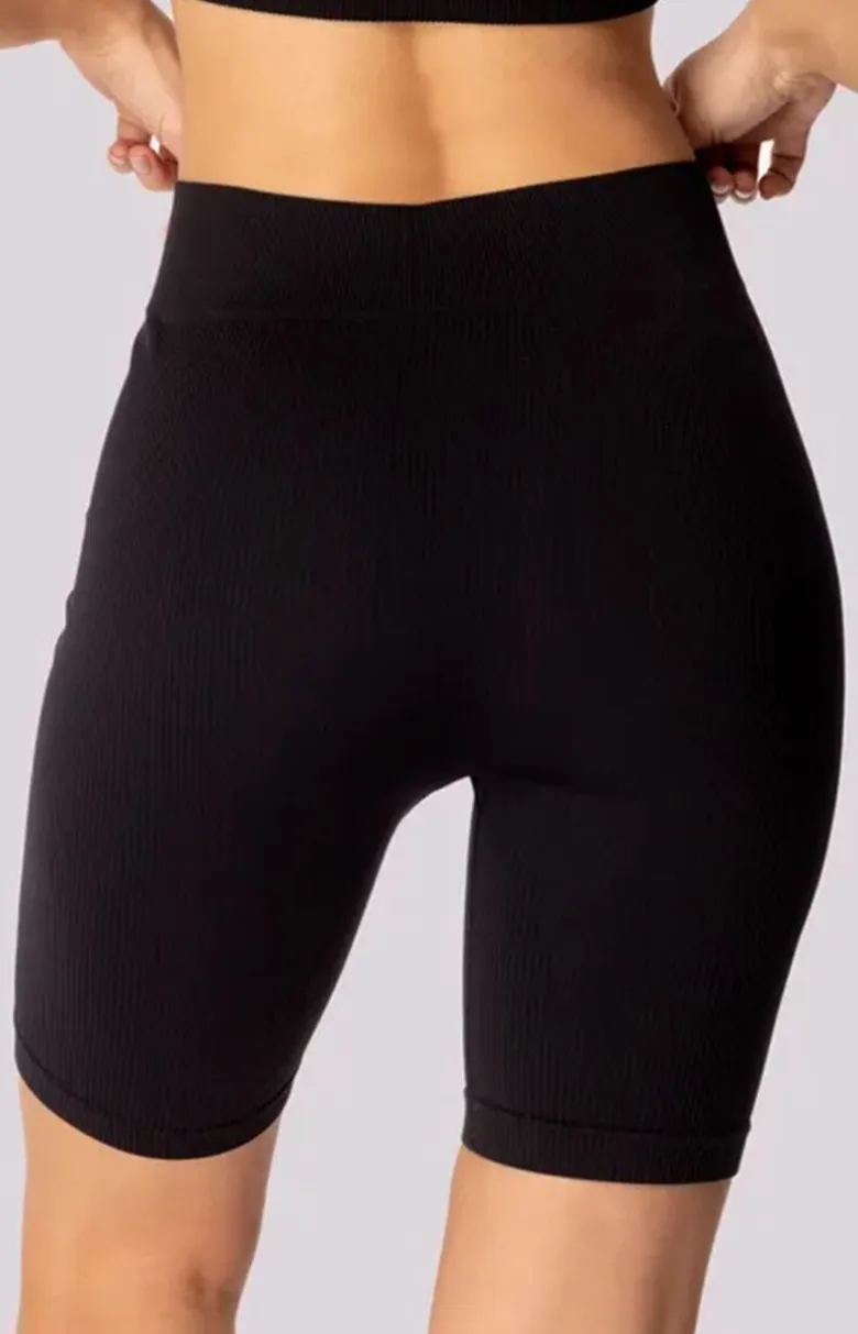 Mona kolarki damskie czarna Ribbed