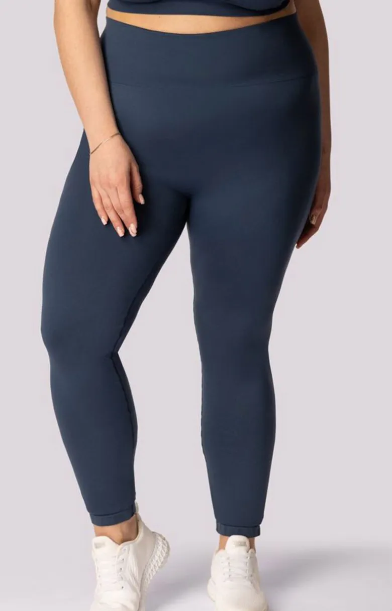 Mona legginsy damskie granatowe Base Plus Size