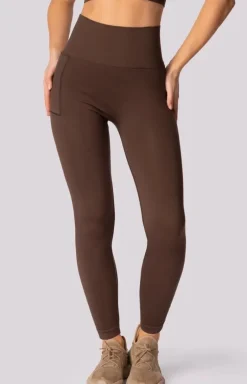 Mona legginsy damskie w kolorze caffe Base
