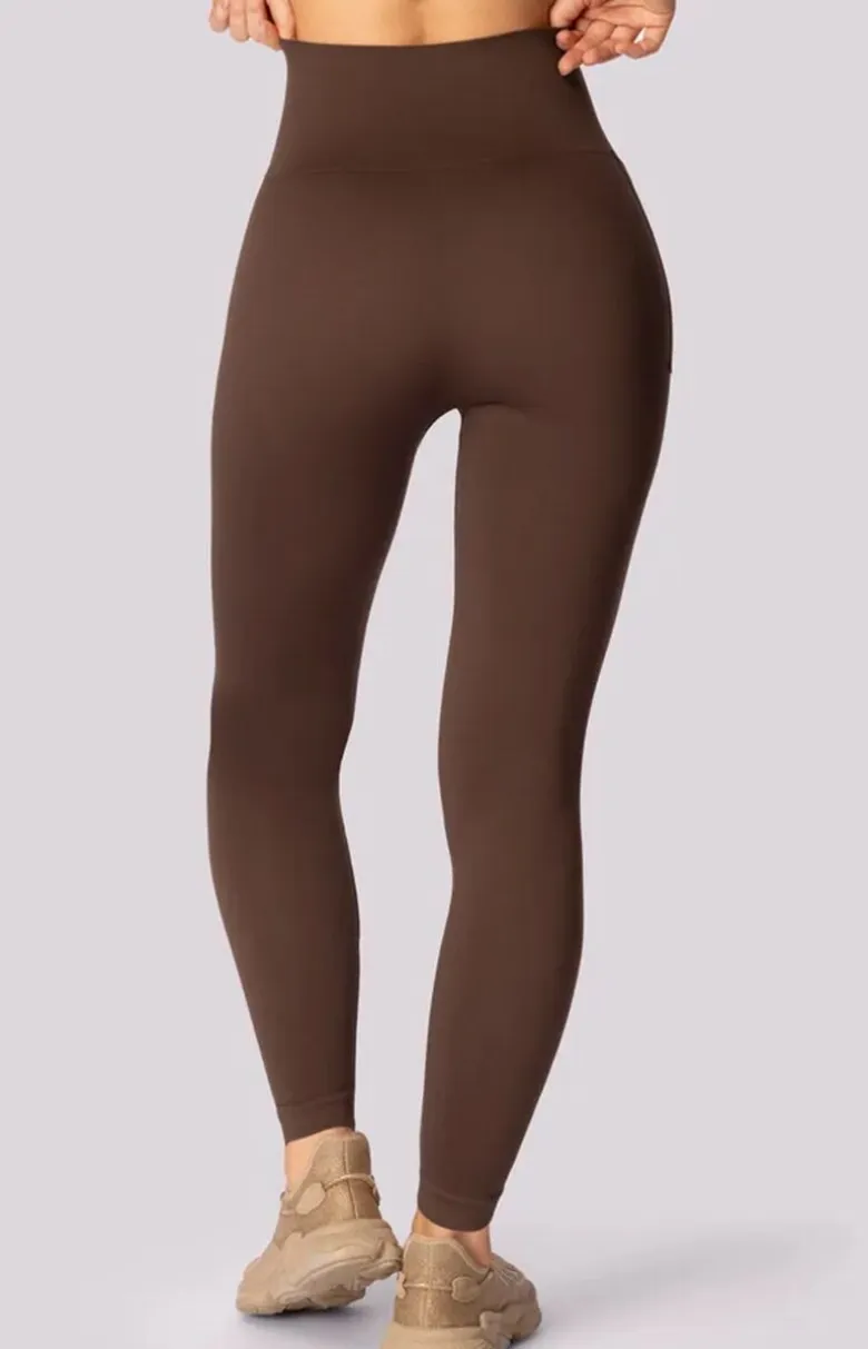 Mona legginsy damskie w kolorze caffe Base