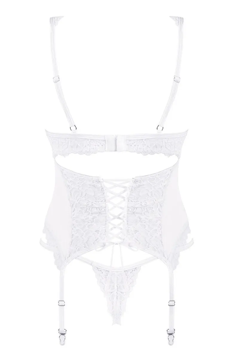 Obsessive Amor Blanco biały gorset i stringi