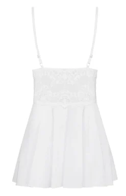 Obsessive biała koszulka damska babydoll i stringi 810-BAB-2
