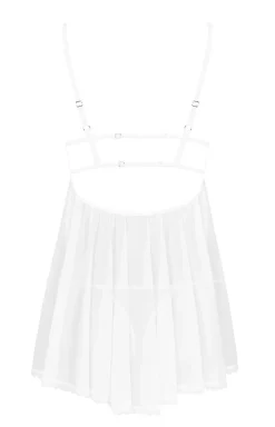 Obsessive biała prześwitująca koszulka babydoll i stringi Heavenlly