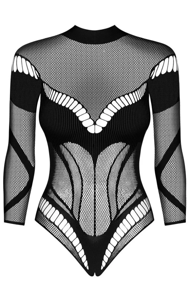 Obsessive body otwarte z wycięciem na plecach czarne B135