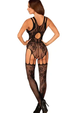 Obsessive Bodystocking|Body - bodystockig z kwiatowym wzorem F239