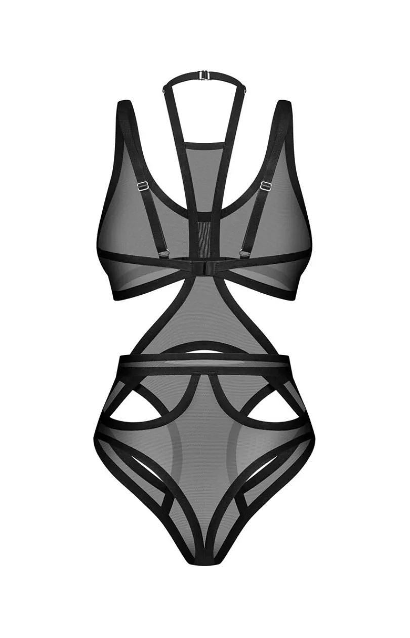Obsessive Body|Body - body z wycięciami i zapięciem na szyi Mercuris