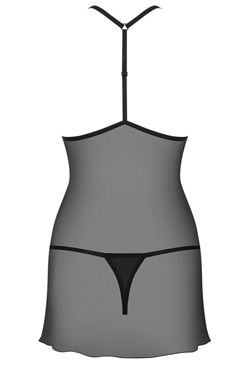 Damskie Obsessive Koszulki|Seksowna Koszula Nocna - 875-CHE-1 koszulka i stringi