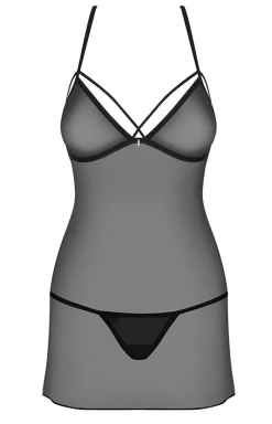 Damskie Obsessive Koszulki|Seksowna Koszula Nocna - 875-CHE-1 koszulka i stringi