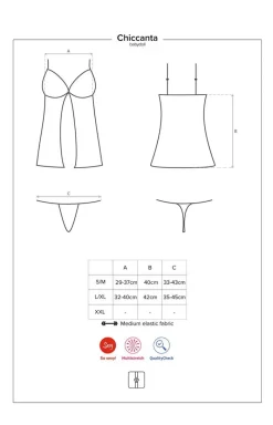 Damskie Obsessive Koszulki|Seksowna Koszula Nocna - Chiccanta koszulka babydoll i stringi