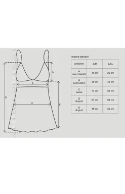 Damskie Obsessive Koszulki|Seksowna Koszula Nocna - czarna koszulka nocna babydoll i stringi Idillia