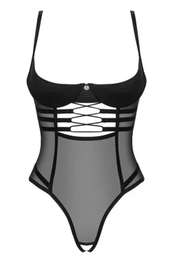 Obsessive Body|Body - czarne body o otwartym kroju Roxelia