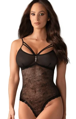 Obsessive czarne body otwarty krok 818-TED-1