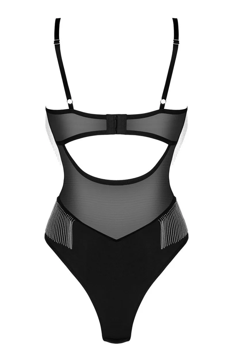 Obsessive Dancewear & Clubwear|Body - czarne body z koralikami Milladis