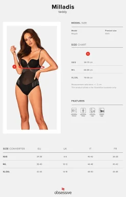 Obsessive Dancewear & Clubwear|Body - czarne body z koralikami Milladis