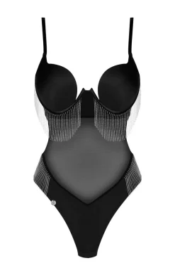 Obsessive Dancewear & Clubwear|Body - czarne body z koralikami Milladis