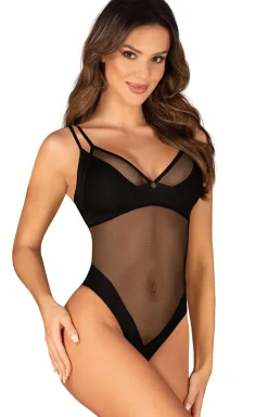 Obsessive Dancewear & Clubwear|Body - czarne body z otwartym krokiem Nesari