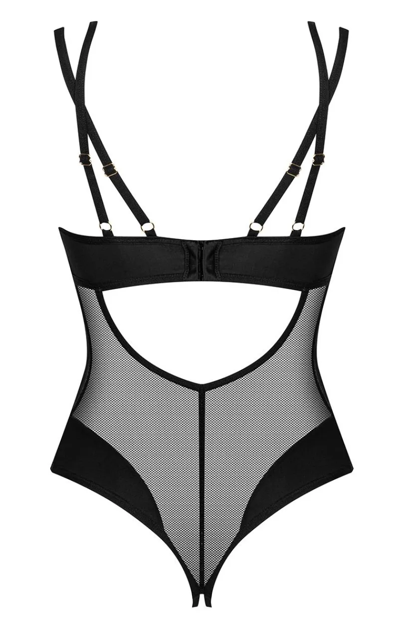 Obsessive Dancewear & Clubwear|Body - czarne body z otwartym krokiem Nesari