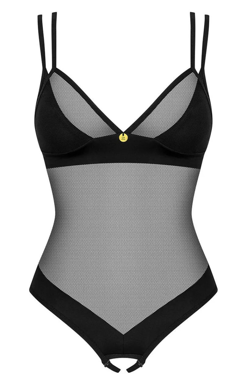 Obsessive Dancewear & Clubwear|Body - czarne body z otwartym krokiem Nesari