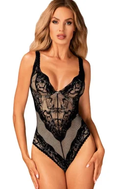 Obsessive Body|Body - czarne koronkowe body Olvidia
