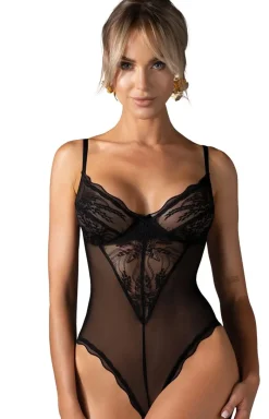 Obsessive Body|Body - czarne otwarte body damskie Perisia