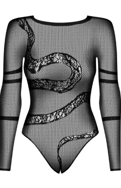 Obsessive czarne siateczkowe body B137