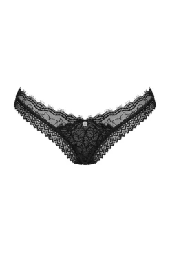 Damskie Obsessive Figi, Stringi, Panty|Stringi Z Koronką - czarne stringi z koronką Medilla