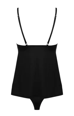 Obsessive czarny komplet top i figi Bella Rou 10140