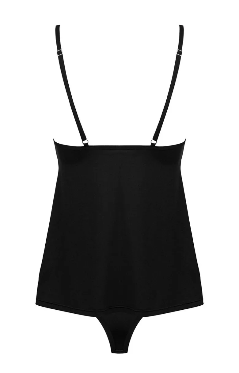 Obsessive czarny komplet top i figi Bella Rou 10140