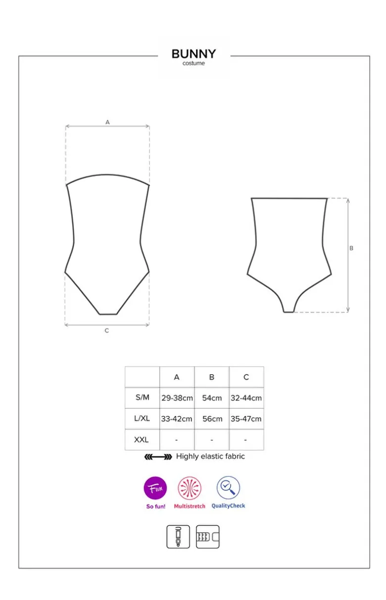 Obsessive 5-częściowy strój króliczka Bunny costume