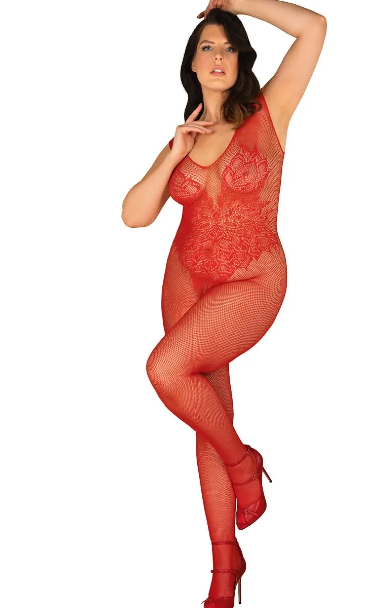 Obsessive czerwone bodystocking N112