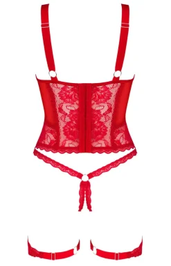 Obsessive czerwony gorset i stringi Belovya