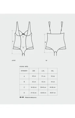 Obsessive damskie body otwarte Amanta teddy