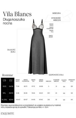 Damskie Obsessive Seksowna Koszula Nocna|Koszulki Nocne - długa koszulka nocna Vila Blanes