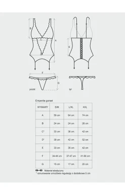 Obsessive Emperita gorset i stringi