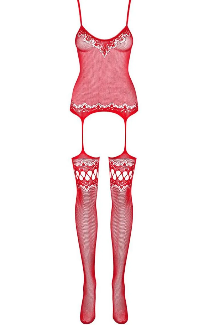 Obsessive Bodystocking|Body - F214 czerwone bodystocking
