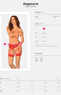 Damskie Obsessive Pasy Do Pończoch|Pasy Do Pończoch - figi z paskami do pończoch Dagmarie