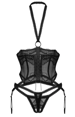 Obsessive Body|Gorsety - gorset bez miseczek i otwarte stringi Alliane