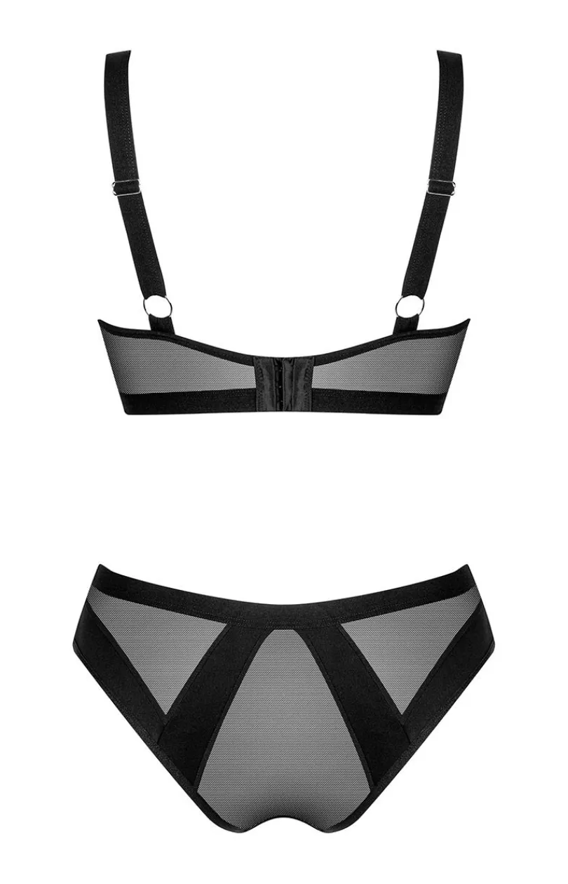 Obsessive Koszulki|Komplety Bielizny - komplet czarnej bielizny damskiej Chic Amoria