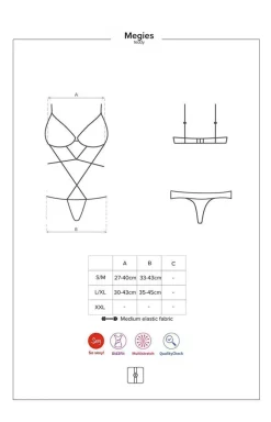 Obsessive Body|Body - koronkowe body damskie z paskami Megies