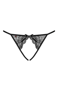 Damskie Obsessive Figi, Stringi, Panty|Figi Damskie - Miamor czarne figi otwarte