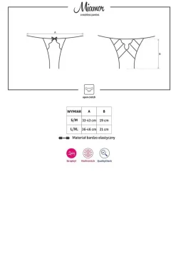 Damskie Obsessive Figi, Stringi, Panty|Figi Damskie - Miamor czarne figi otwarte