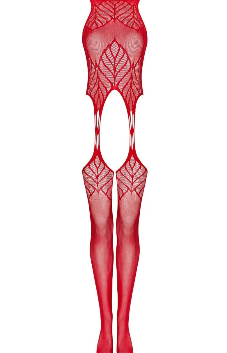 Obsessive N122 czerwone bodystocking