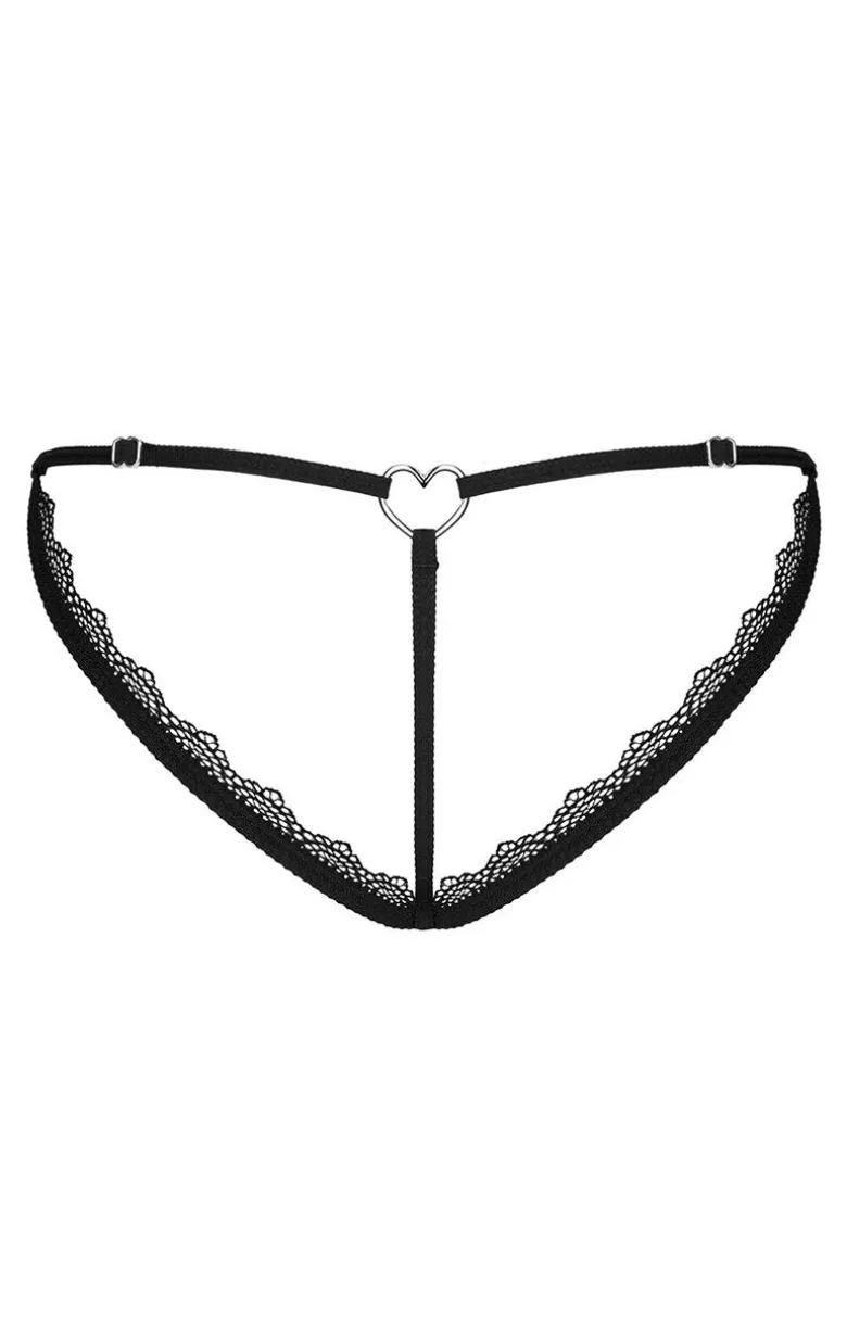 Obsessive niebieskie stringi damskie w panterkę Nadines