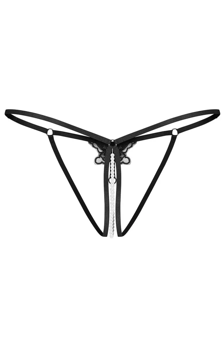Obsessive otwarte stringi damskie z dekoracyjnym detalem Selisme