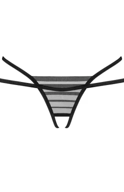 Obsessive otwarte stringi z czarnej siateczki Lune Bellis
