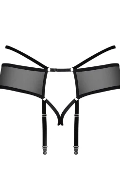 Obsessive pas do pończoch plus size czarny Jagueria