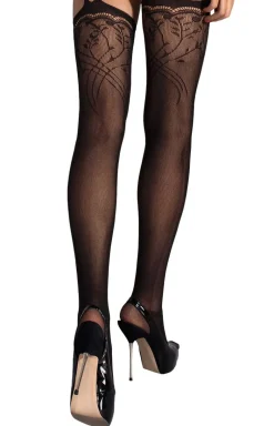 Damskie Obsessive Rajstopy|Pończochy Kabaretki - pończochy kabaretki z pasem Garter stockings black S307